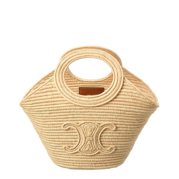 CELINE Handbags - Celine Braided Panier Raffia Tote, Brown